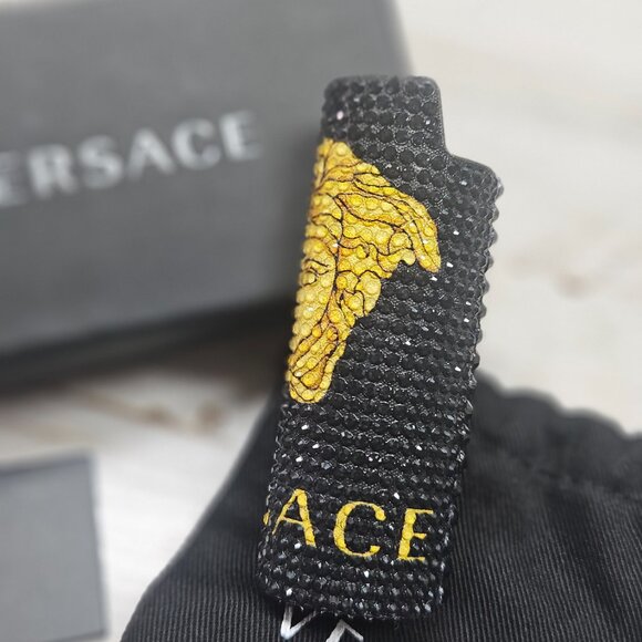 Versace Crystal-Embellished Lighter Case RARE | Designer Accessory | Medusa Head - Picture 5 of 7